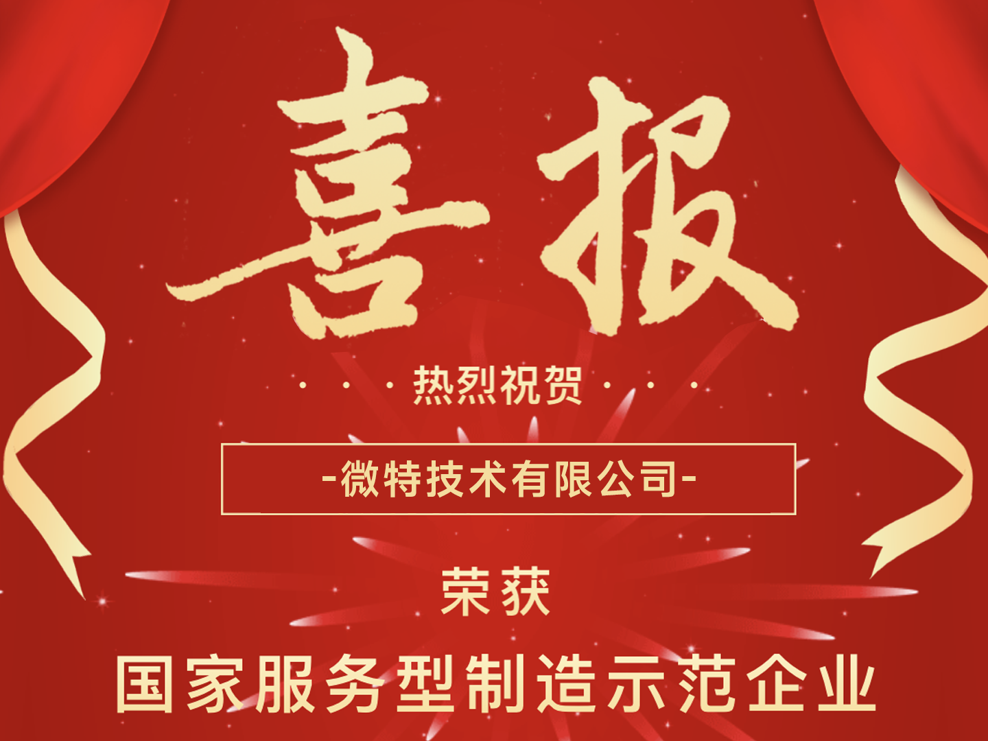 國家級(jí)榮譽(yù)！微特榮獲國家服務(wù)型制造示范企業(yè)